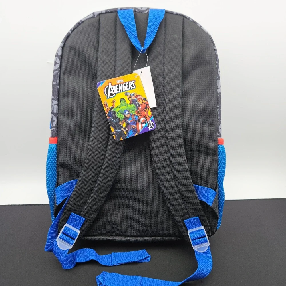 Marvel Avengers 5 Piece Backpack Set Boys Kids School Bag Lunch Case Keychain